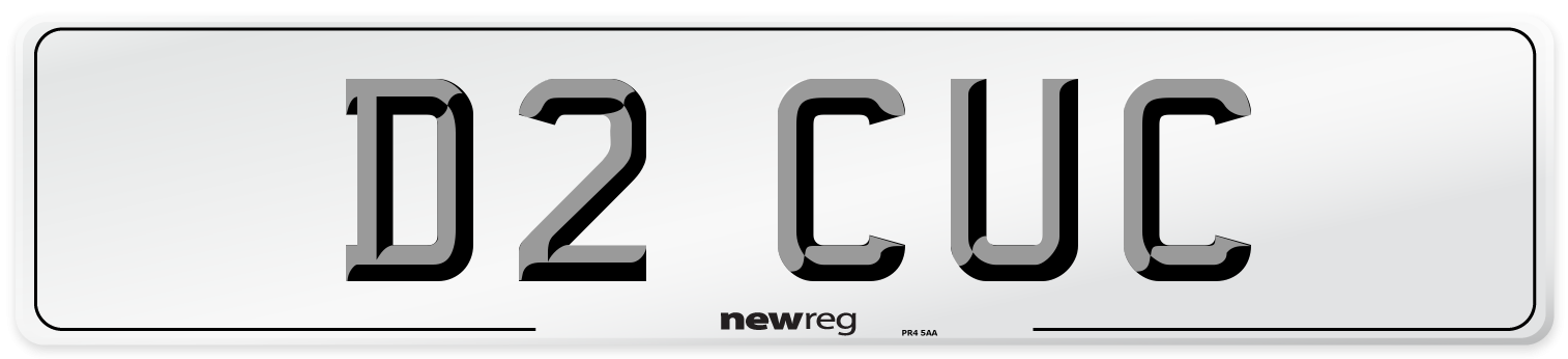 D2 CUC Number Plate from New Reg